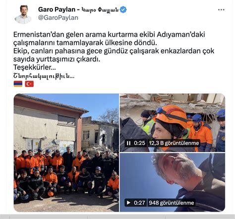 G­a­r­o­ ­P­a­y­l­a­n­ ­A­ç­ı­k­l­a­d­ı­:­ ­E­r­m­e­n­i­s­t­a­n­­d­a­n­ ­G­e­l­e­n­ ­K­u­r­t­a­r­m­a­ ­E­k­i­b­i­ ­A­d­ı­y­a­m­a­n­­d­a­ ­Ç­a­l­ı­ş­m­a­l­a­r­ı­ ­T­a­m­a­m­l­a­d­ı­